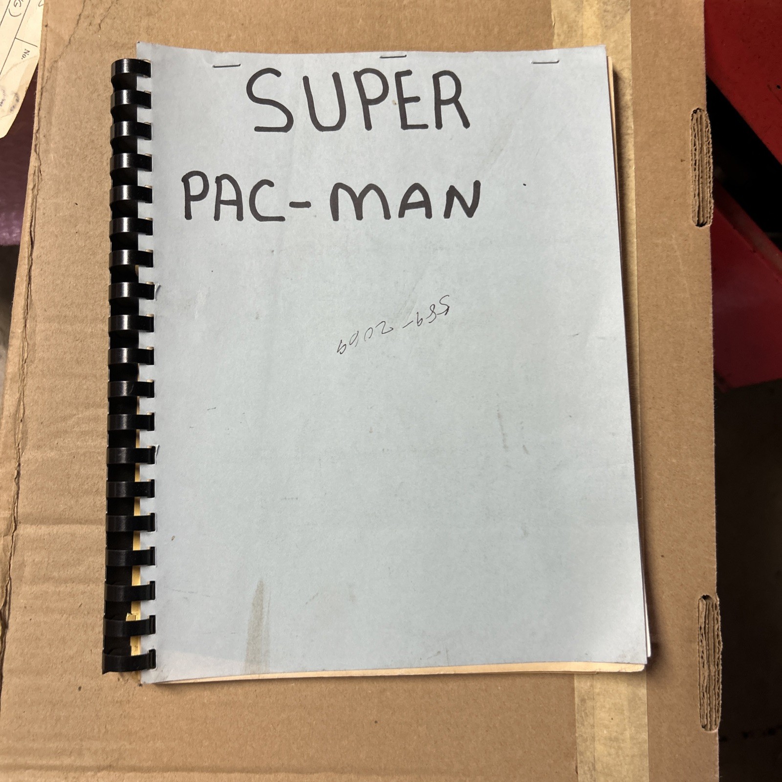 Original factory Super Pac-Man W/Schematics Arcade GAME owners manual