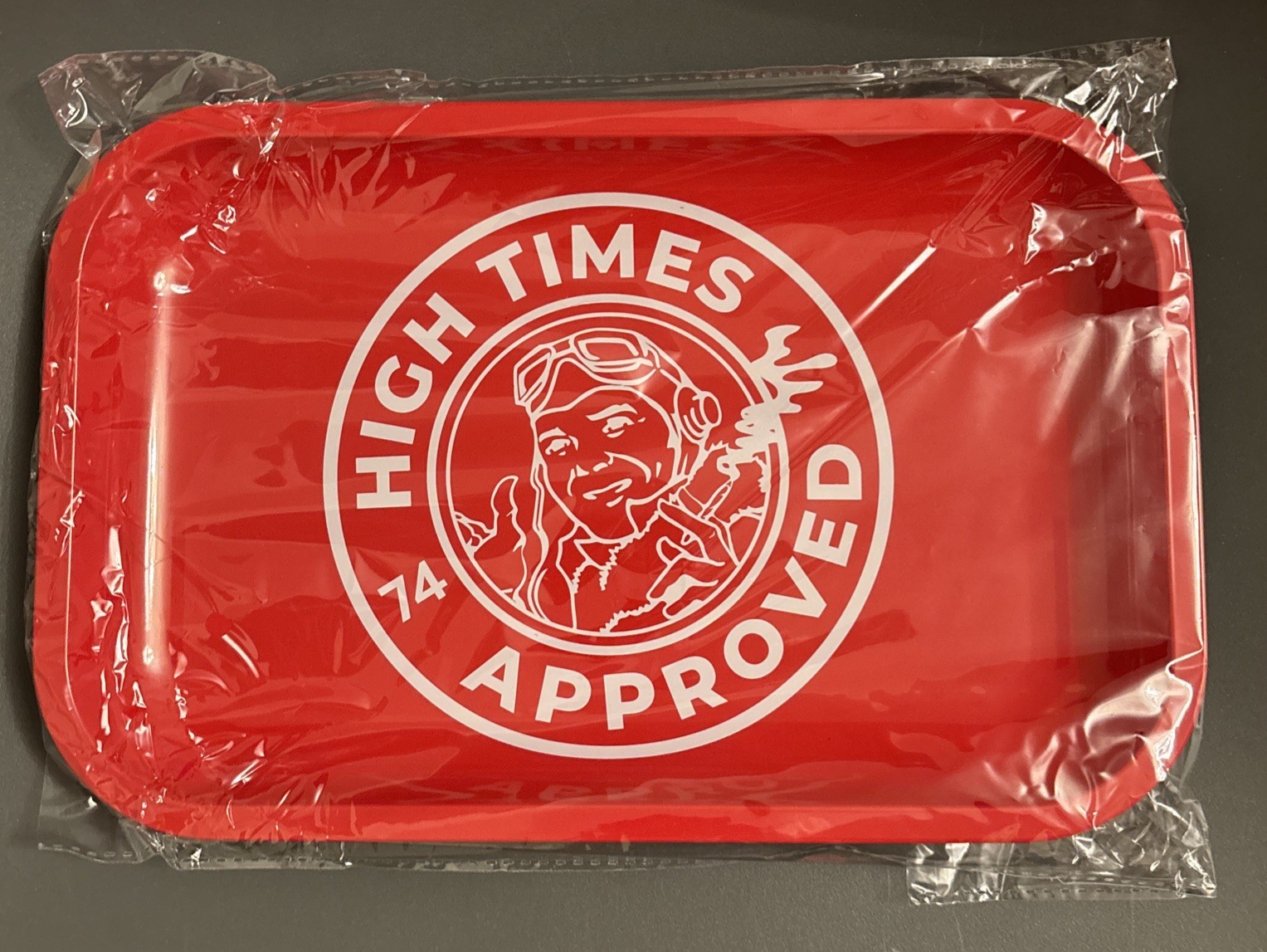 High Times “Approved” 74 Graphic Rolling Tray Size 11x7”