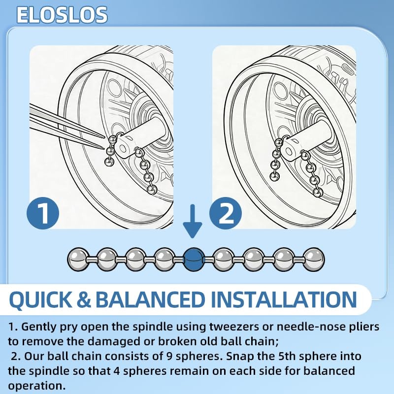 Eloslos Ball Chain 4Pcs Wakit Grinder Replacement