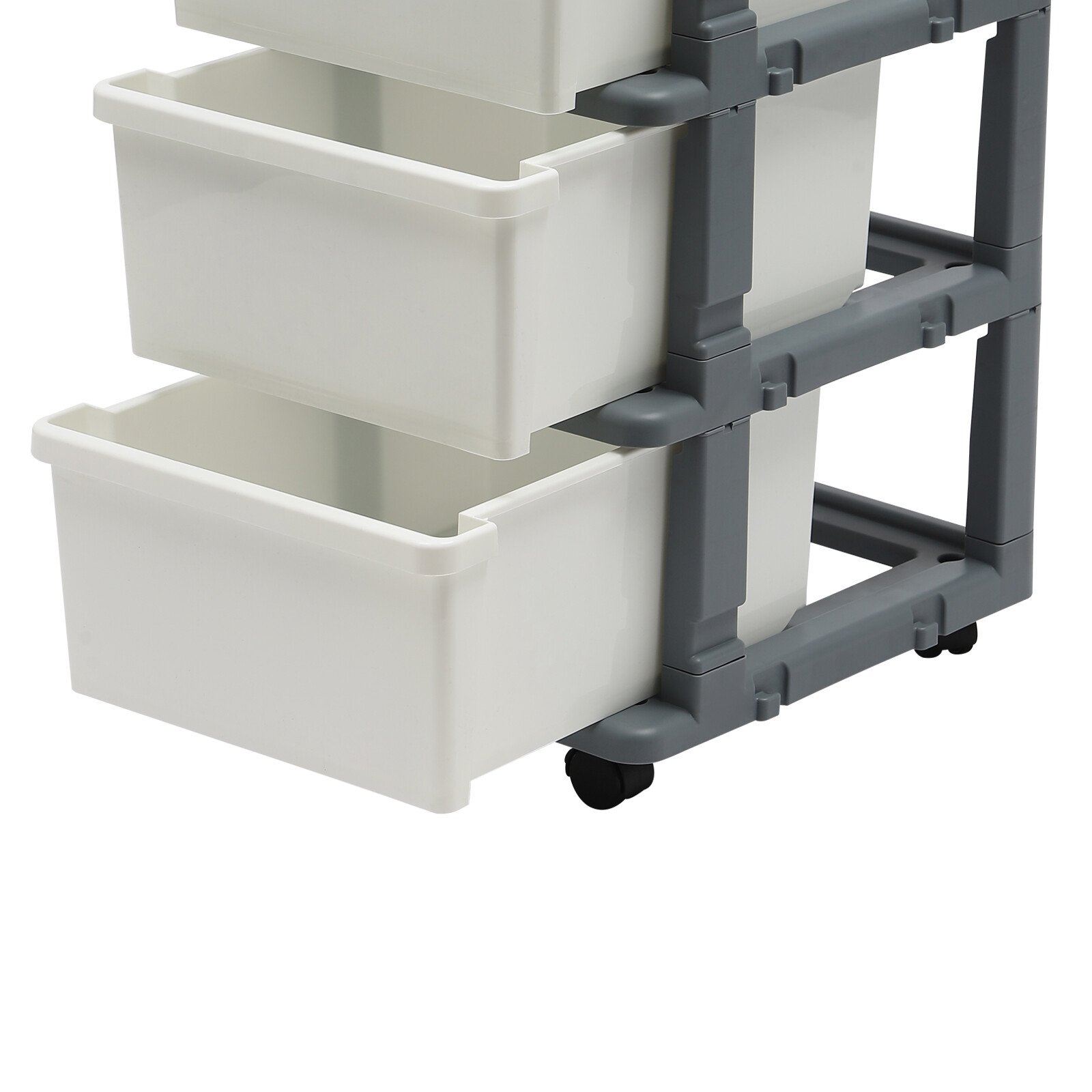 4-Tier File Drawer Storage Box Document Organizer Floor-Mount File Organizer Box
