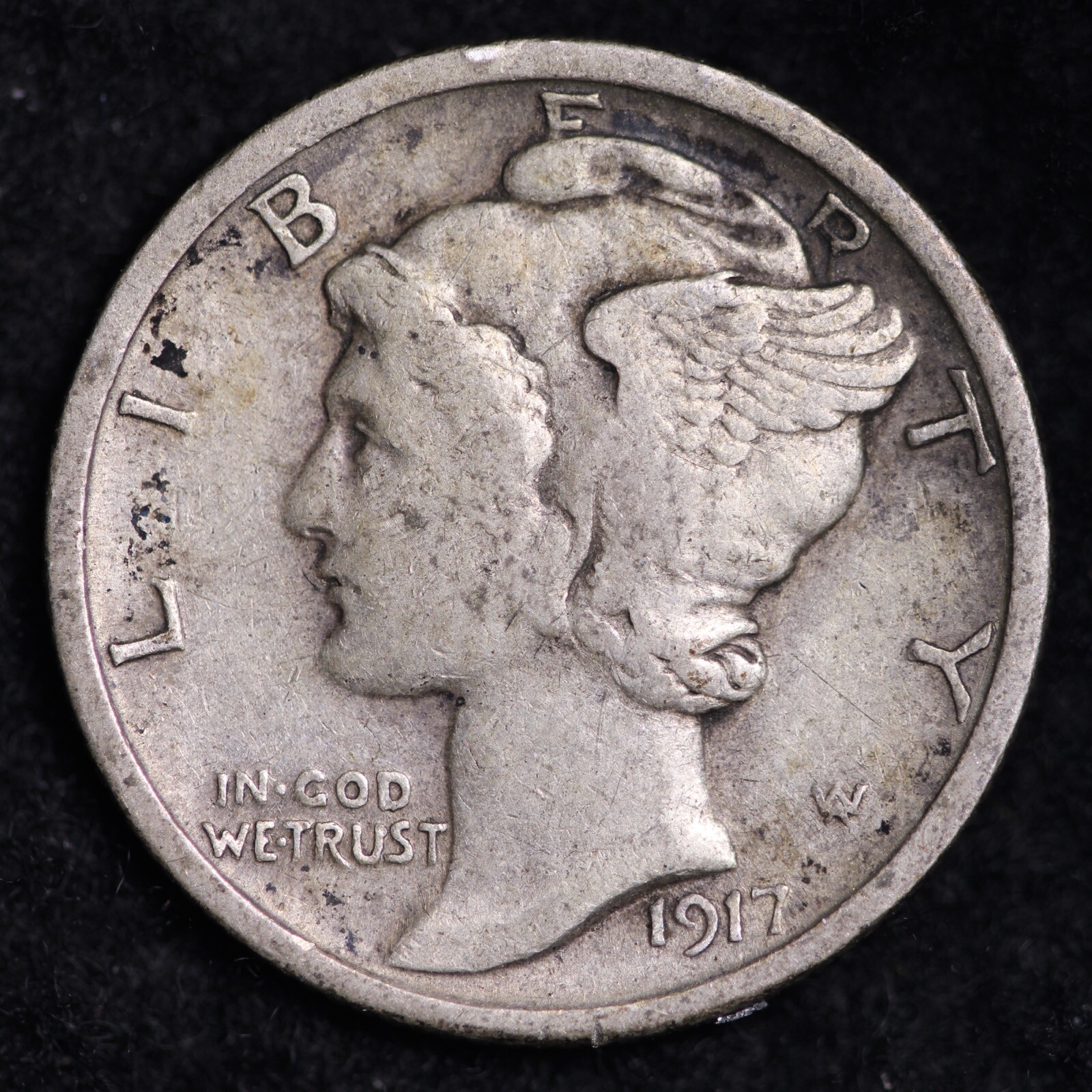 1917 Mercury Dime CHOICE XF FREE SHIPPING E792 JE