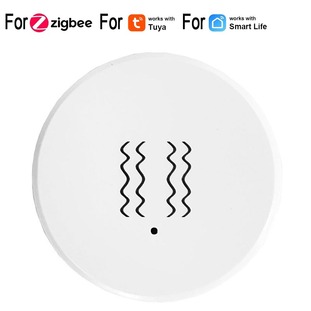 Home Security Enhanced by For Tuya Compatible Smart Vibration Detection Sensors