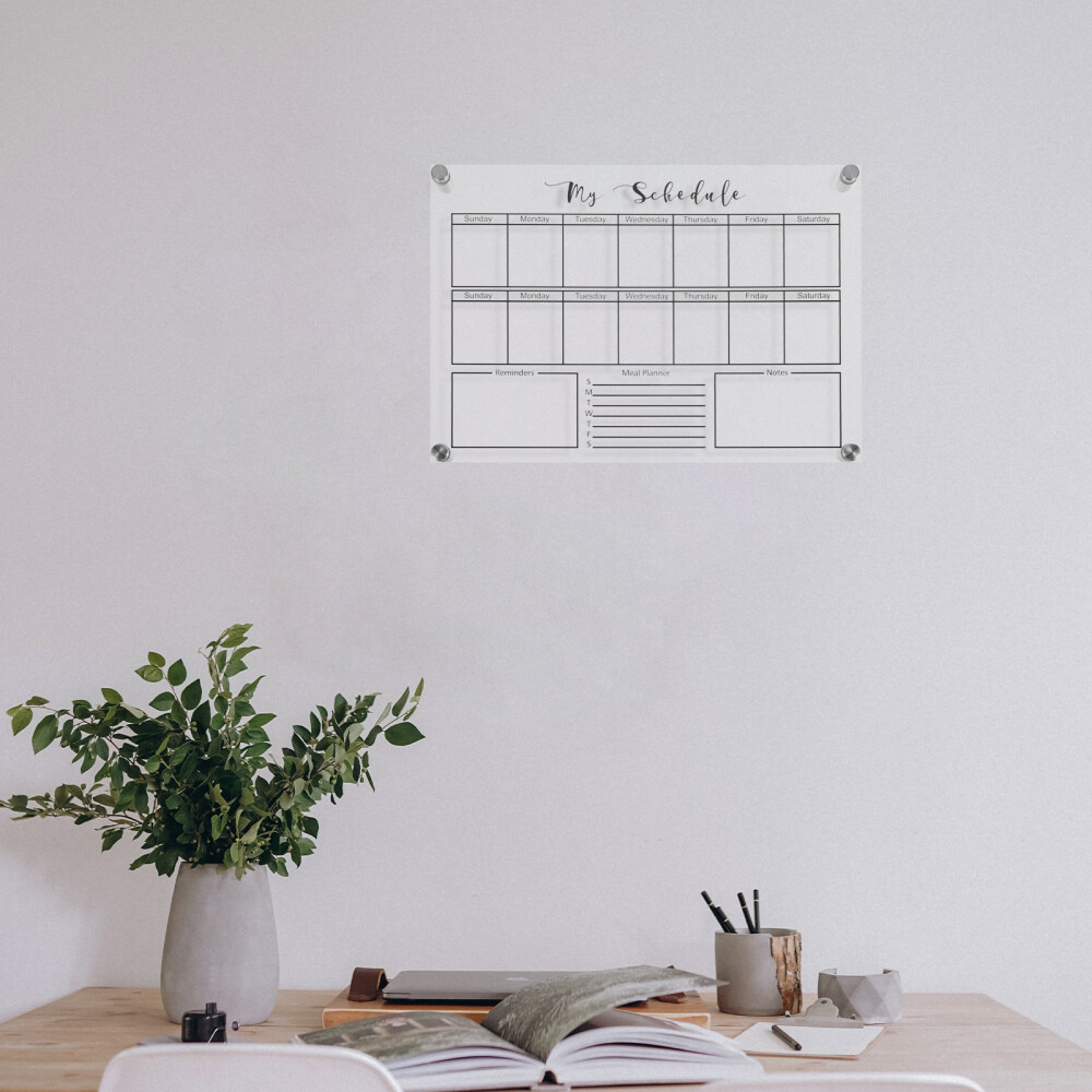 Weekly Planner Board Acrylic Office Magnetic Whiteboard Desk