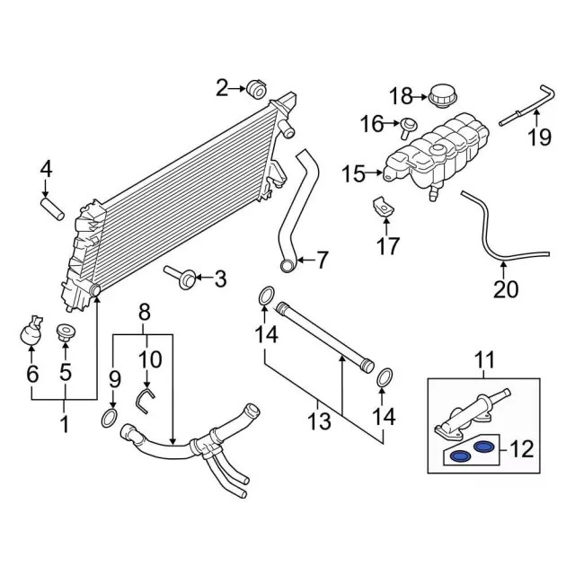 Genuine Ford Engine Coolant Outlet Gasket BL3Z-9439-A