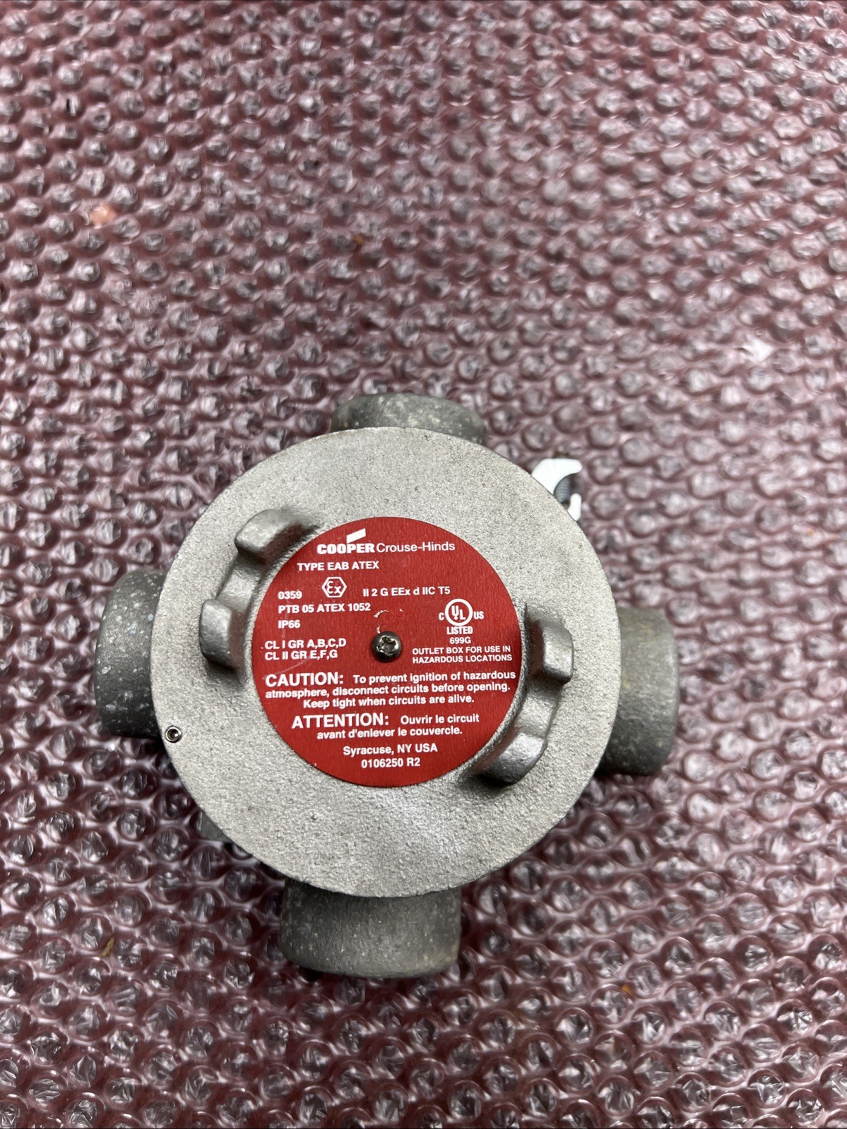 NOS Cooper Crouse-Hinds EAB ATEX Conduit Outlet Box 3/4"