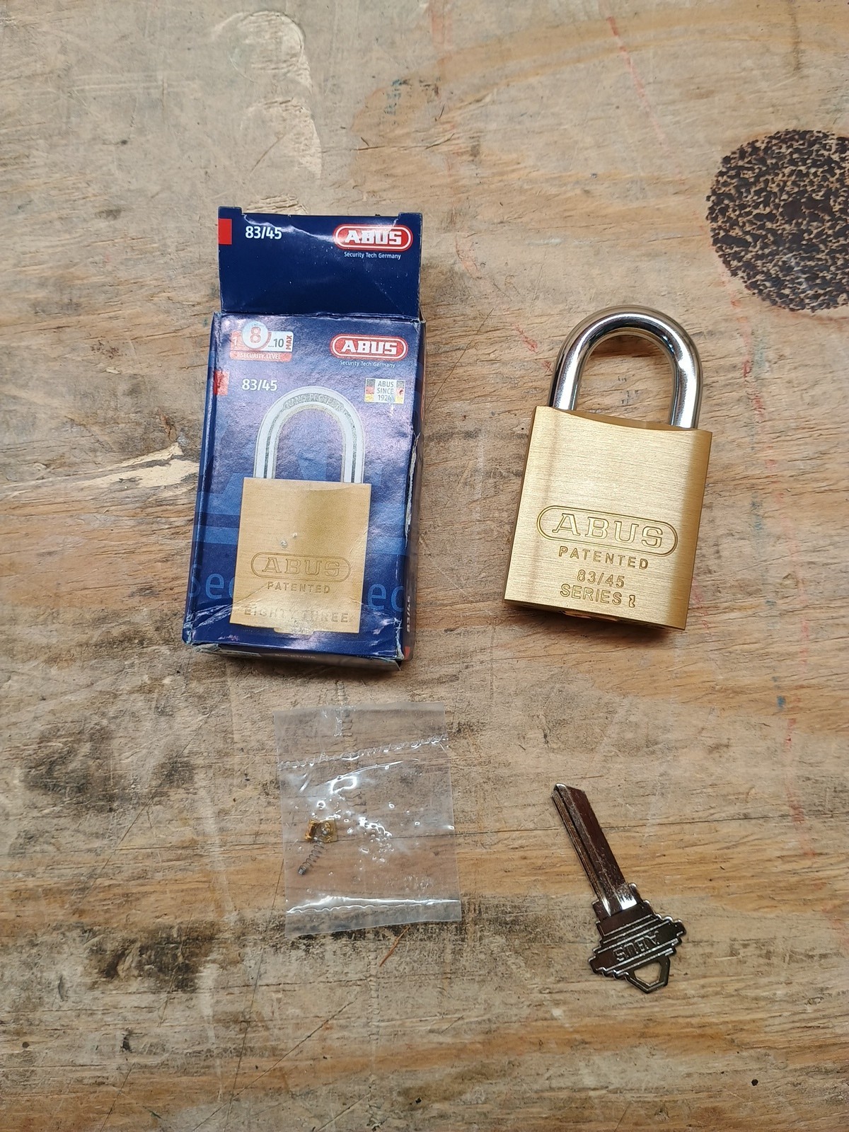 Abus 83/45-3000 Schlage C Keyway Rekeyable Brass Padlock
