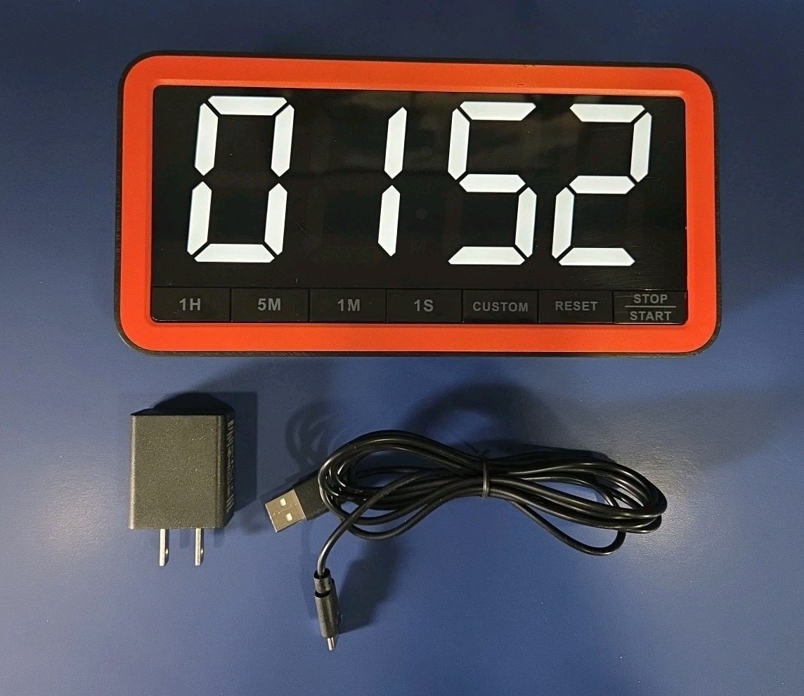 VOCOO Digital Kitchen Timer with 7.8” Extra Large Display, Magnetic LED