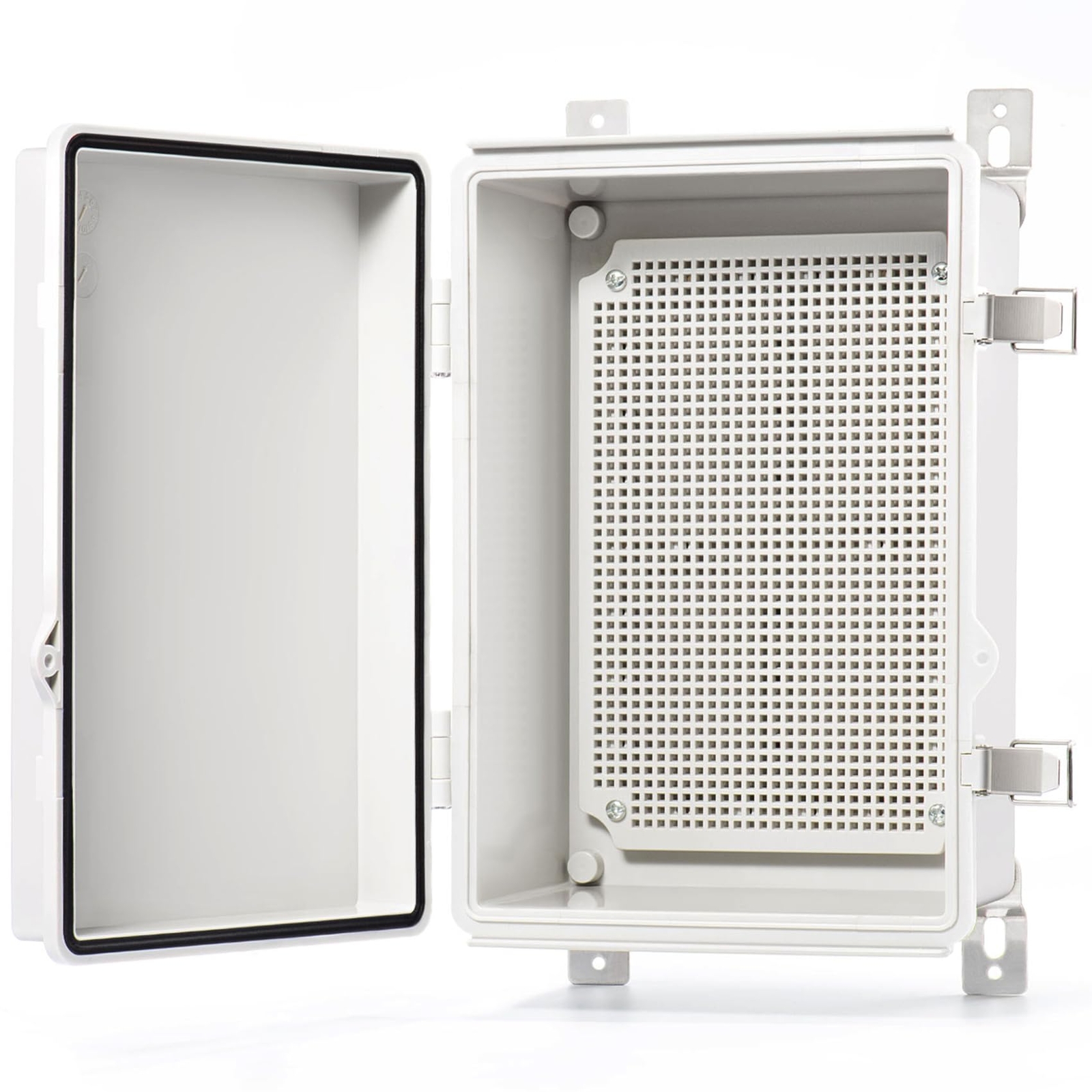 Waterproof Junction Box IP67 with Mounting Plate 11.2"x7.7"x5.1" Grey