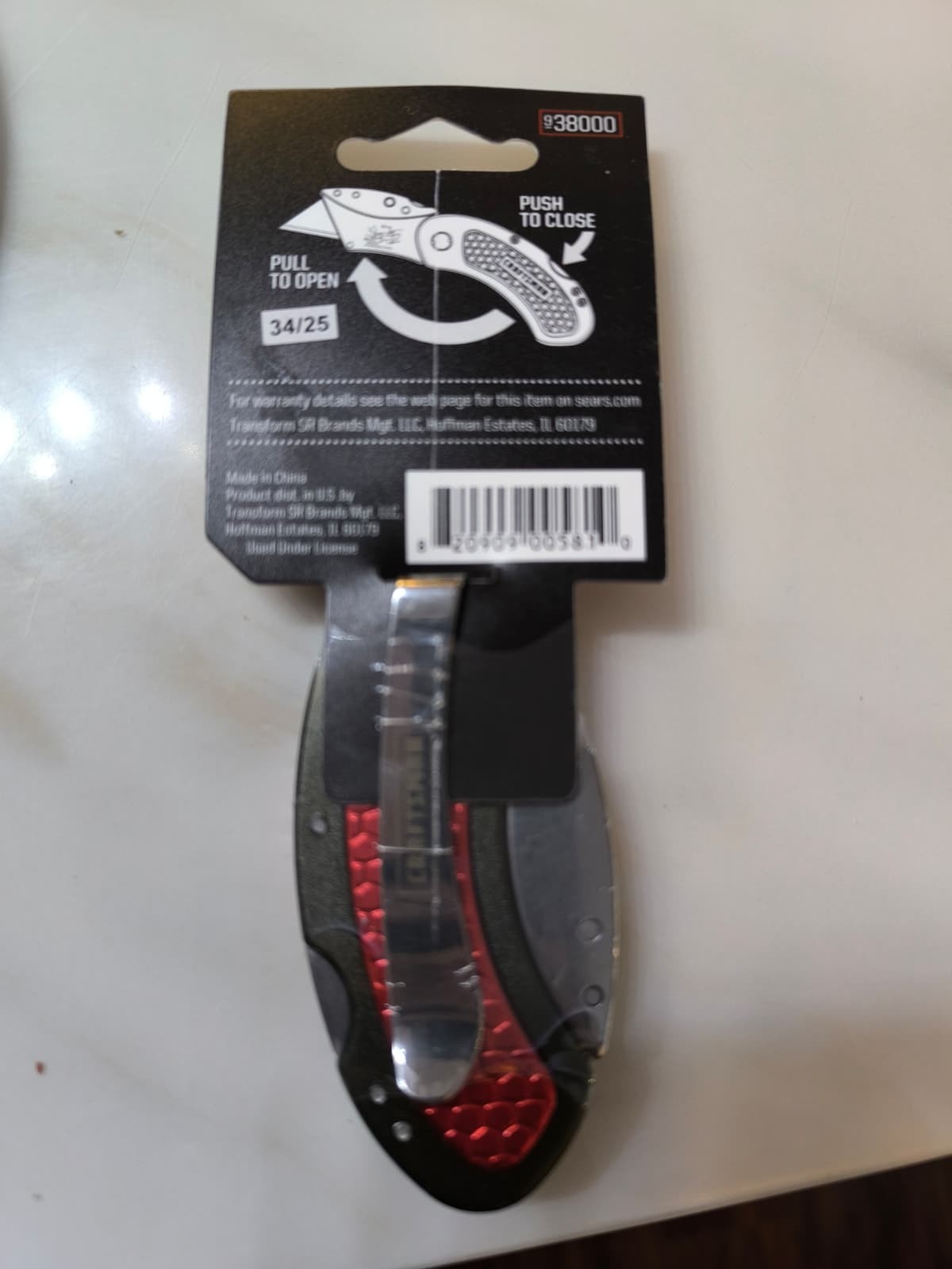 CRAFTSMAN FOLDING LOCKBACK UTILITY KNIFE 938000