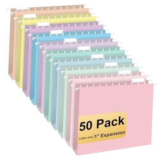 Hanging File Folders Pack Letter Size Hanging File folders with 1/5-cut 50