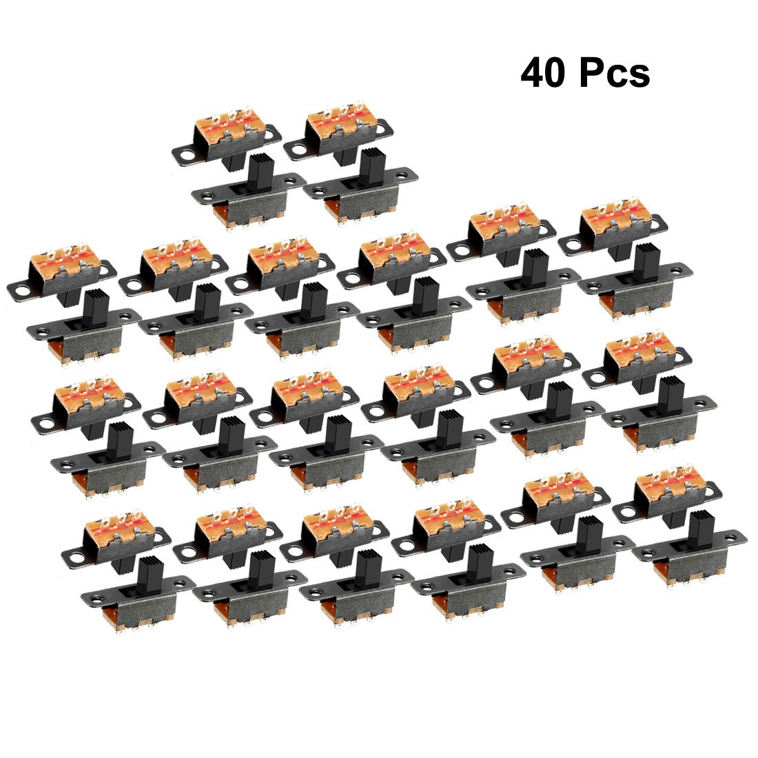 40pcs. 3mm Vertical Slide SPDT Switch 3 Terminal PCB Panel Hitch