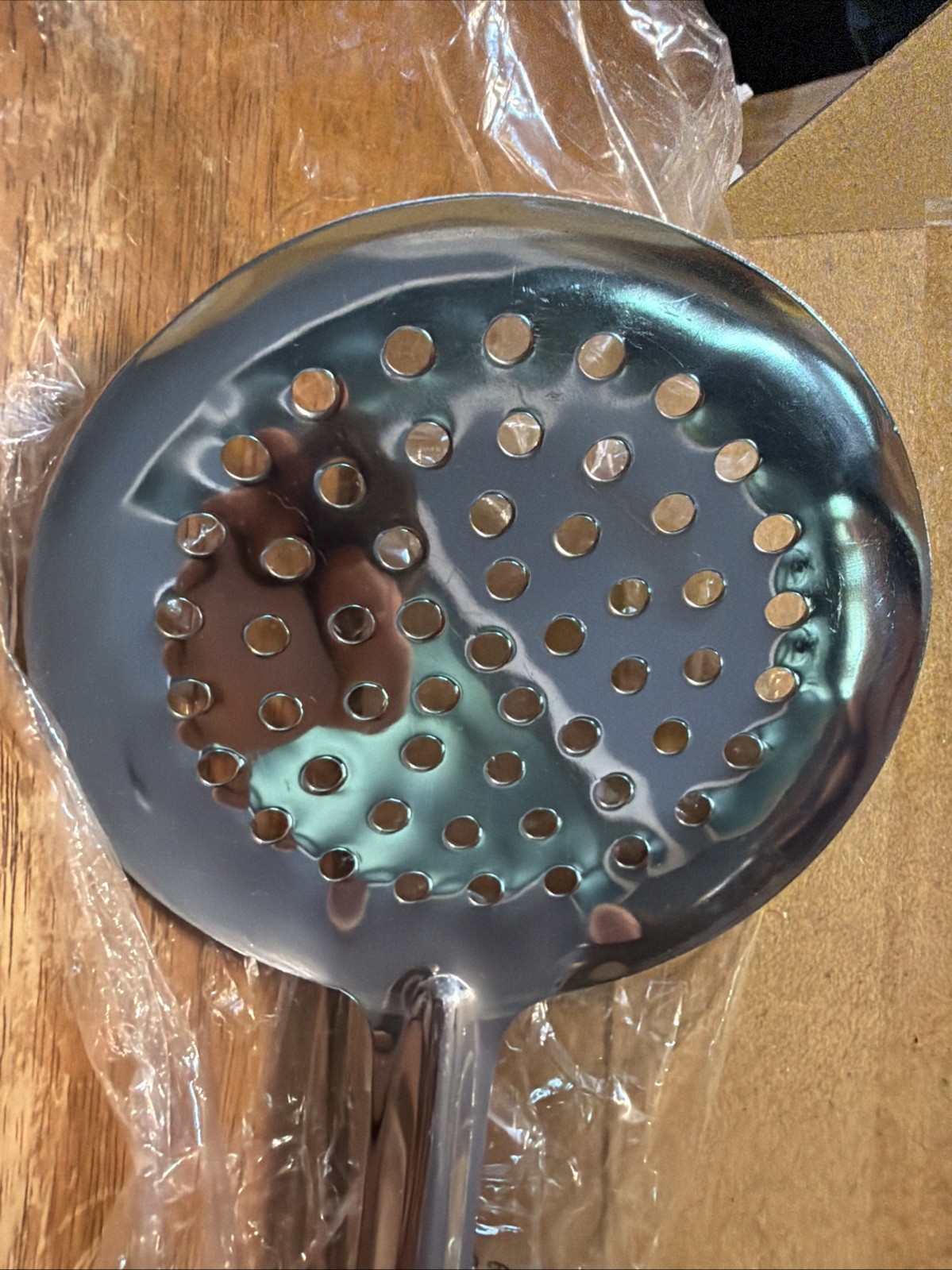 2 Piece Silver Serving Straining Spoons