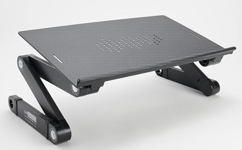BLACK - UNCAGED ERGONOMICS WORKEZ BEST ADJUSTABLE LAPTOP STAND XL 18" x 11"