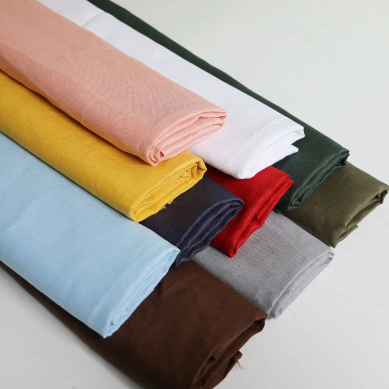 53'' Wide By Yard Solid Pure Linen Material Elegant Clothing Fabric Linen Flax