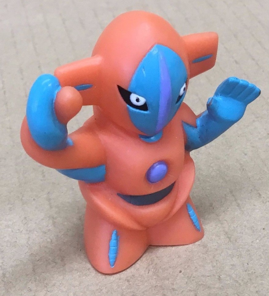 2004 Pokemon Finger Puppet Purple Neutral Deoxys Catch Them All Nintendo Bandai