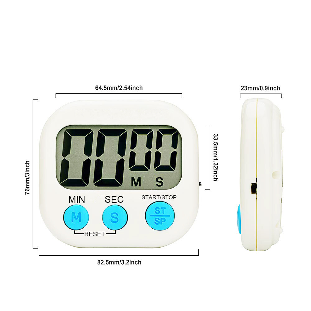 Timer Kitchen Study Work Exercise Excellent timing Reminder small square timer
