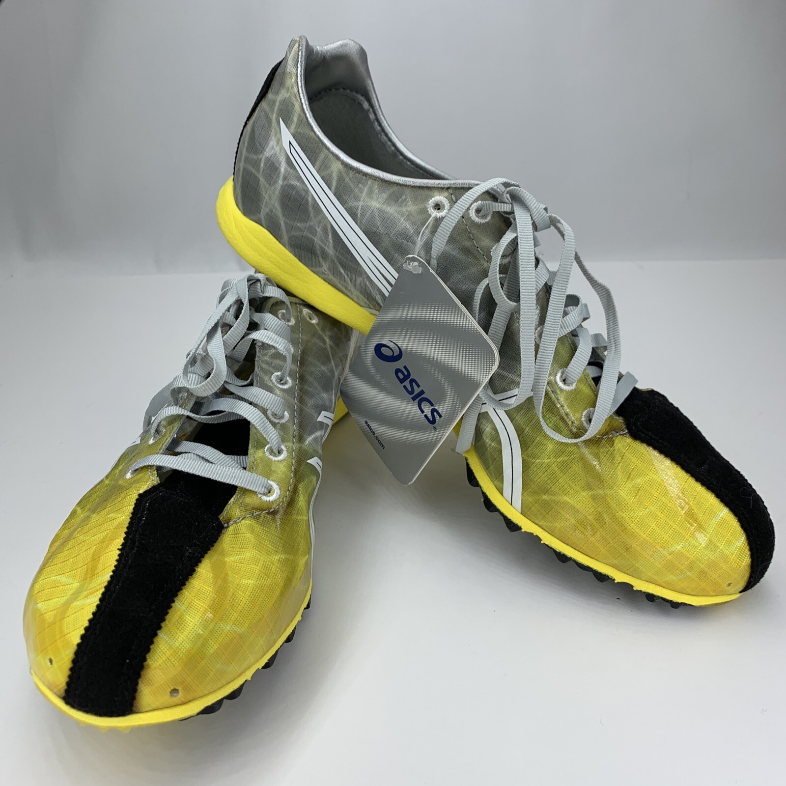 Asics G303N Mens Track & Field Shoes Size 6 Gun Lap Running Yellow - NO SPIKES -