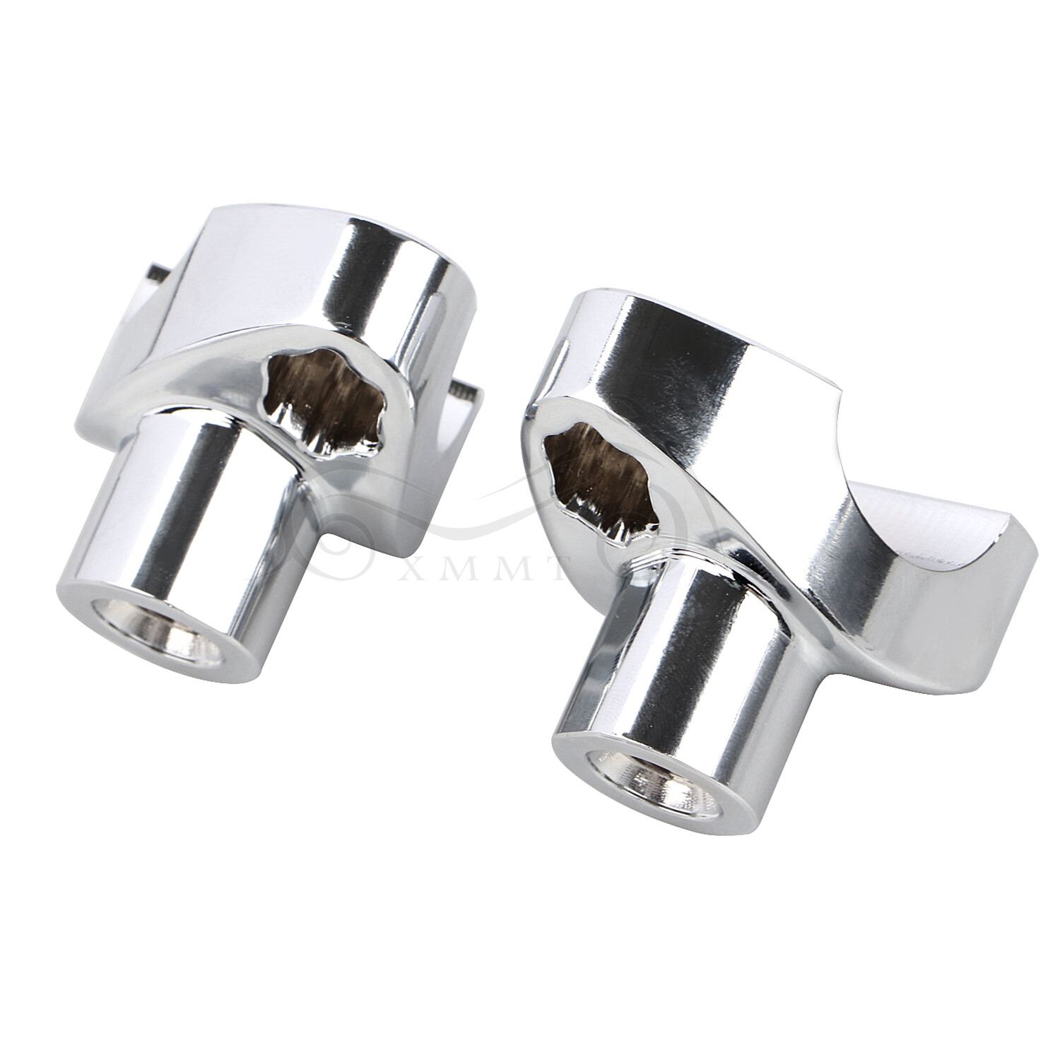 2" Tall Chrome Handlebar Risers Bottom For Harley Dyna Super Wide Glide FXDWG