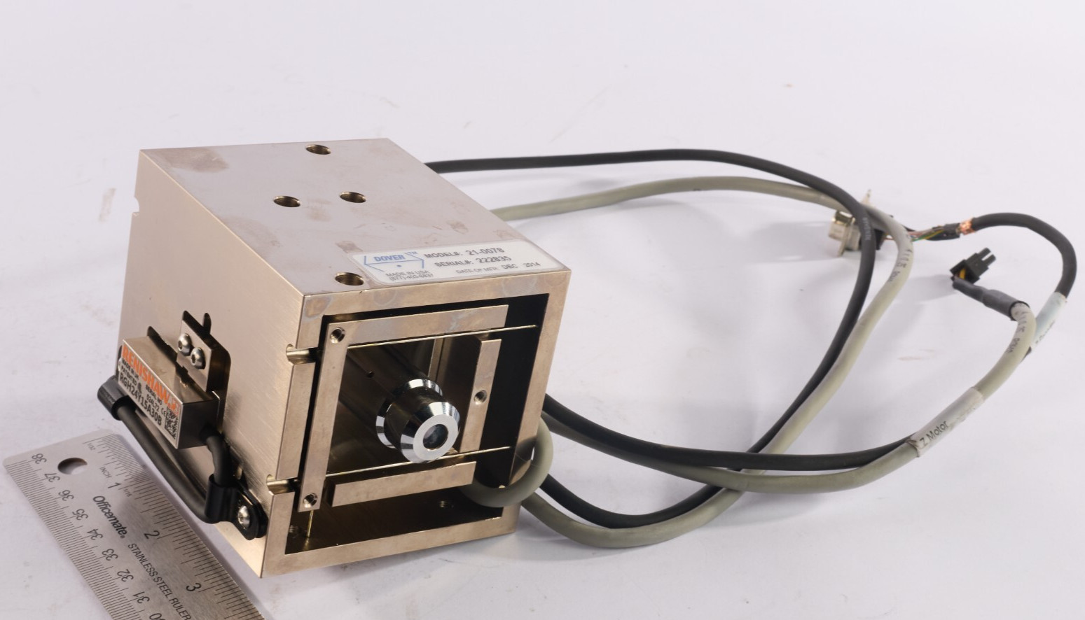 Custom Dover Motion Z Direct Drive Linear Lens Cage with Renishaw Encoders