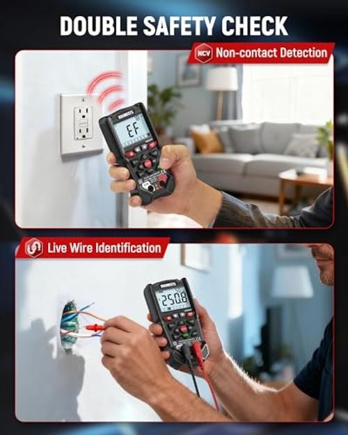 KM200P Digital Multimeter, All Button Operation, TRMS Auto Ranging, 4000