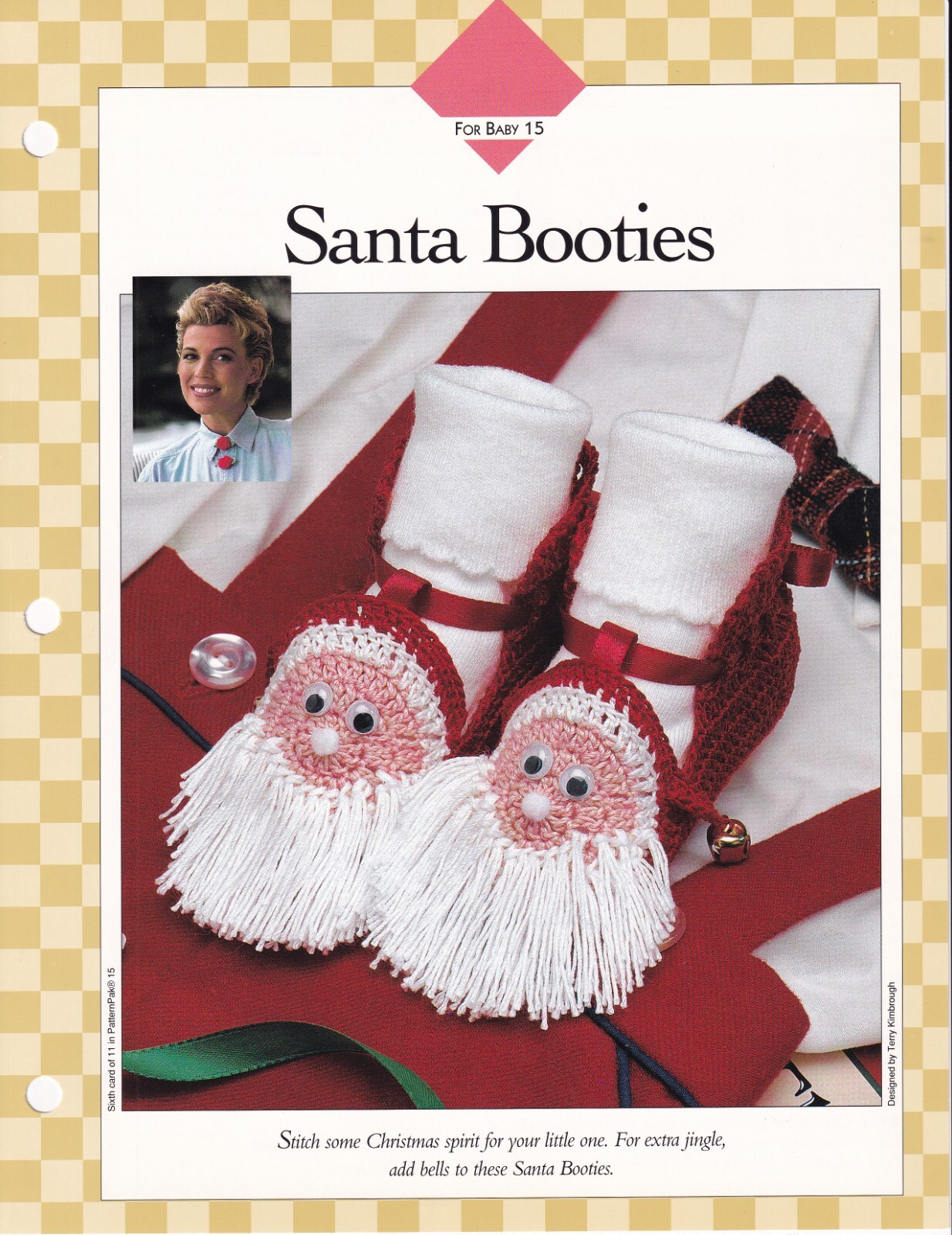Crochet Pattern Instructions Baby SANTA BOOTIES Vanna's Favorites