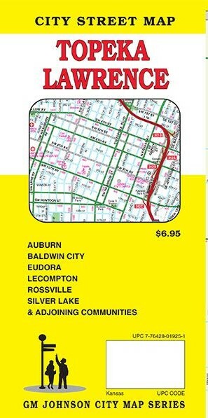 City Street Map of Topeka, Lawrence, Kansas, by GMJ Maps