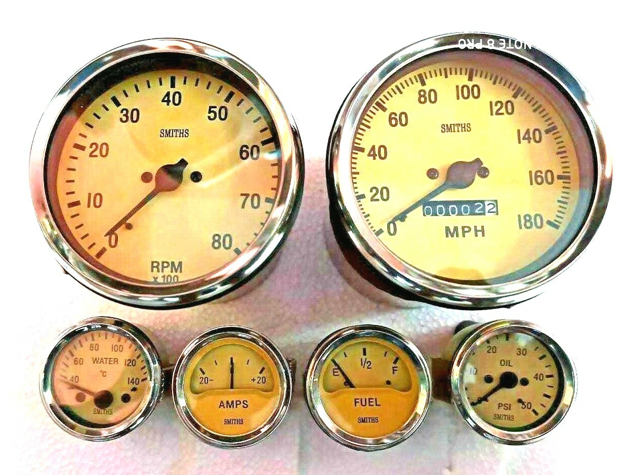 Smiths  Kit- Elec Temp + Oil + Fuel + Amp Gauge+Speedometer +Tacho 100 mm