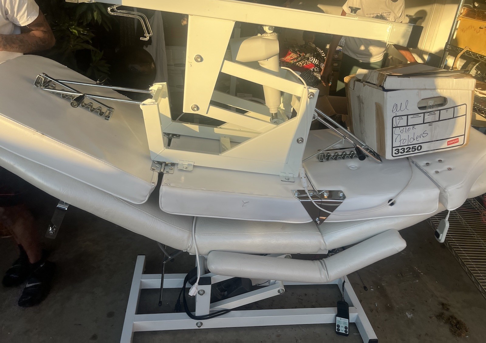 professional electric spa or massage treatment table
