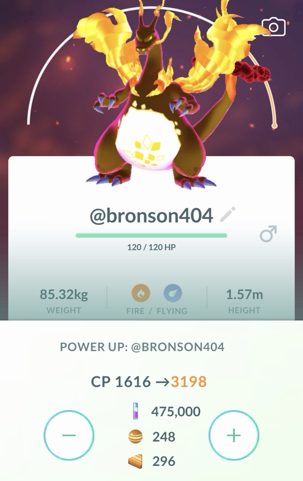 Gigantamax Charizard Level 50 Pokémon 3 Move
