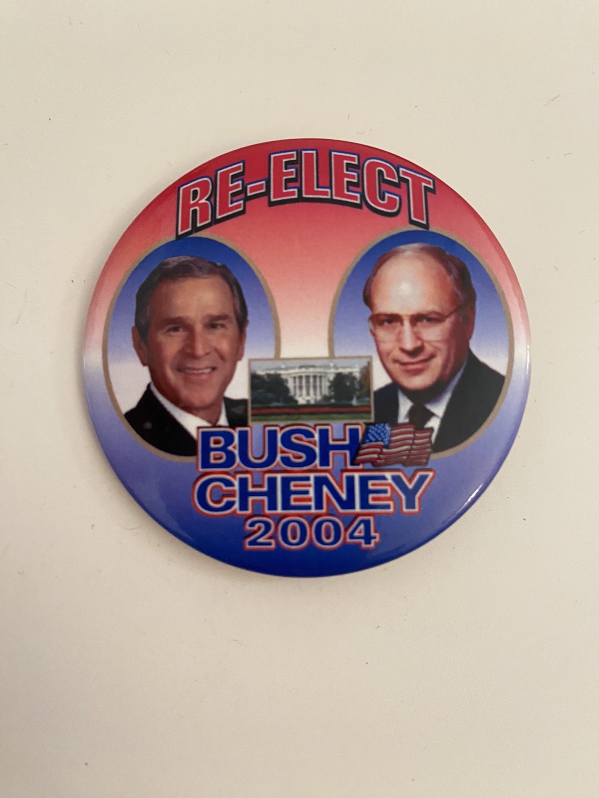 Re-Elect Bush Cheney 2004 Pin Back Button P81