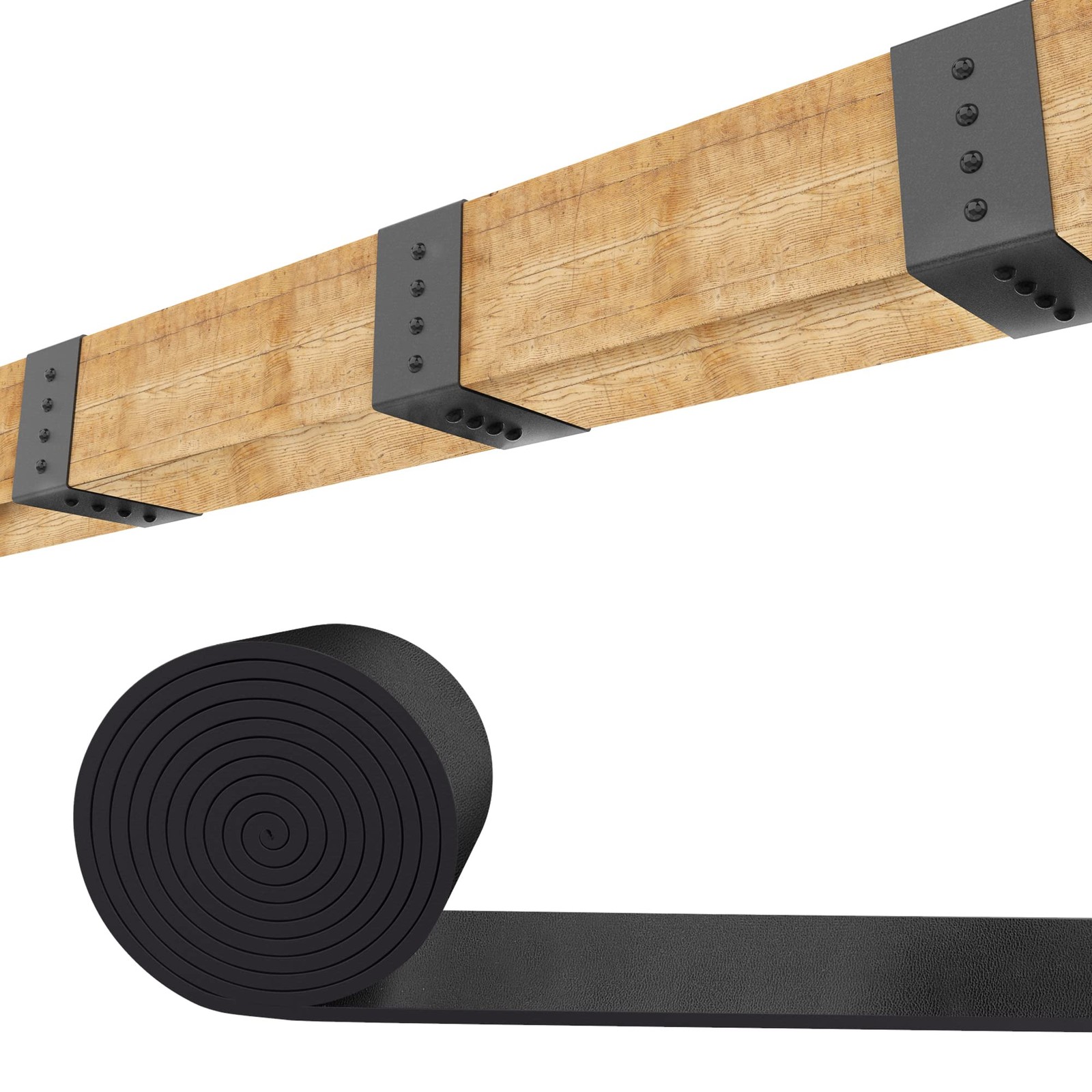 5ft Faux Wood Beam Strap，Flexible Beams Gap Hiding Strap, Wood Beams