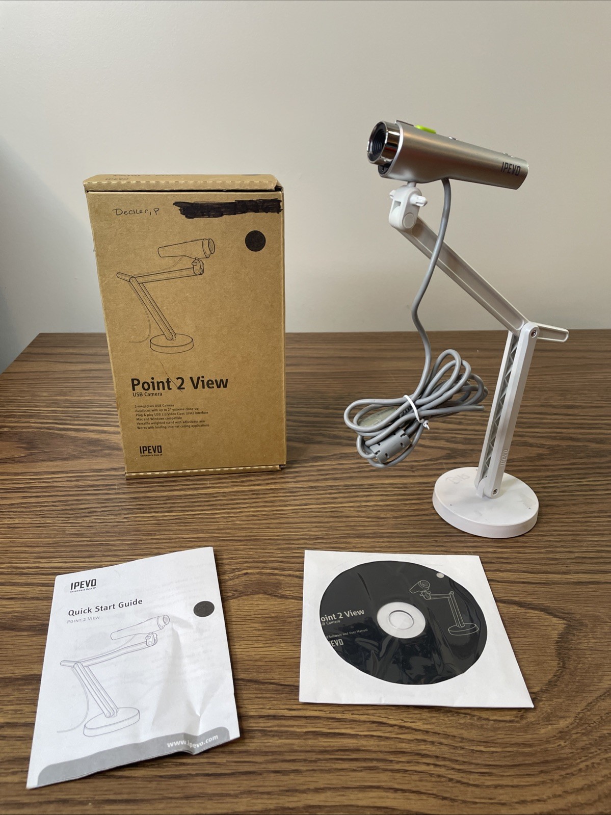 IPEVO P2V  USB Doc Camera – Easy Setup, Great Quality 2MP, Autofocus & Macro