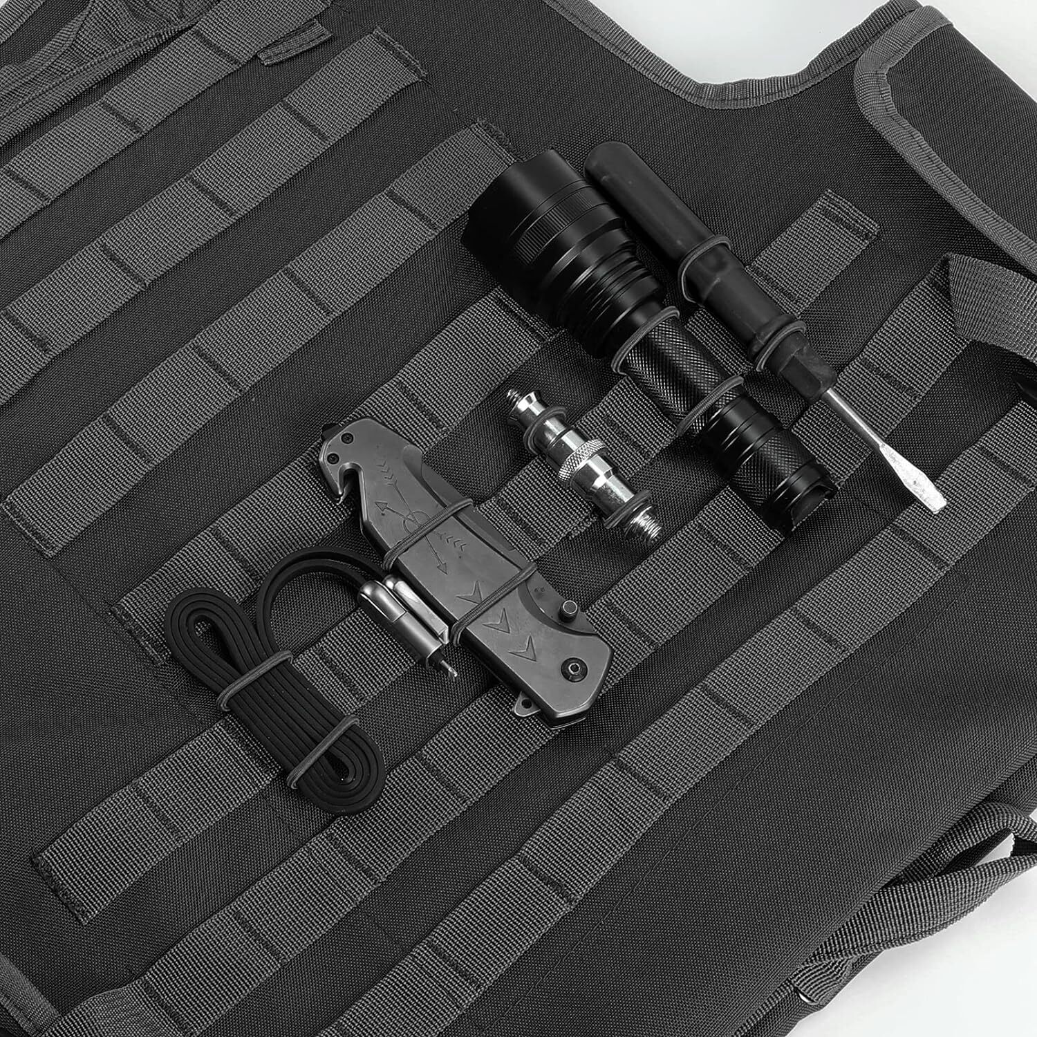 Tactical Tools Organizer Cable PTT Retainer MOLLE System Elastic Strings Straps