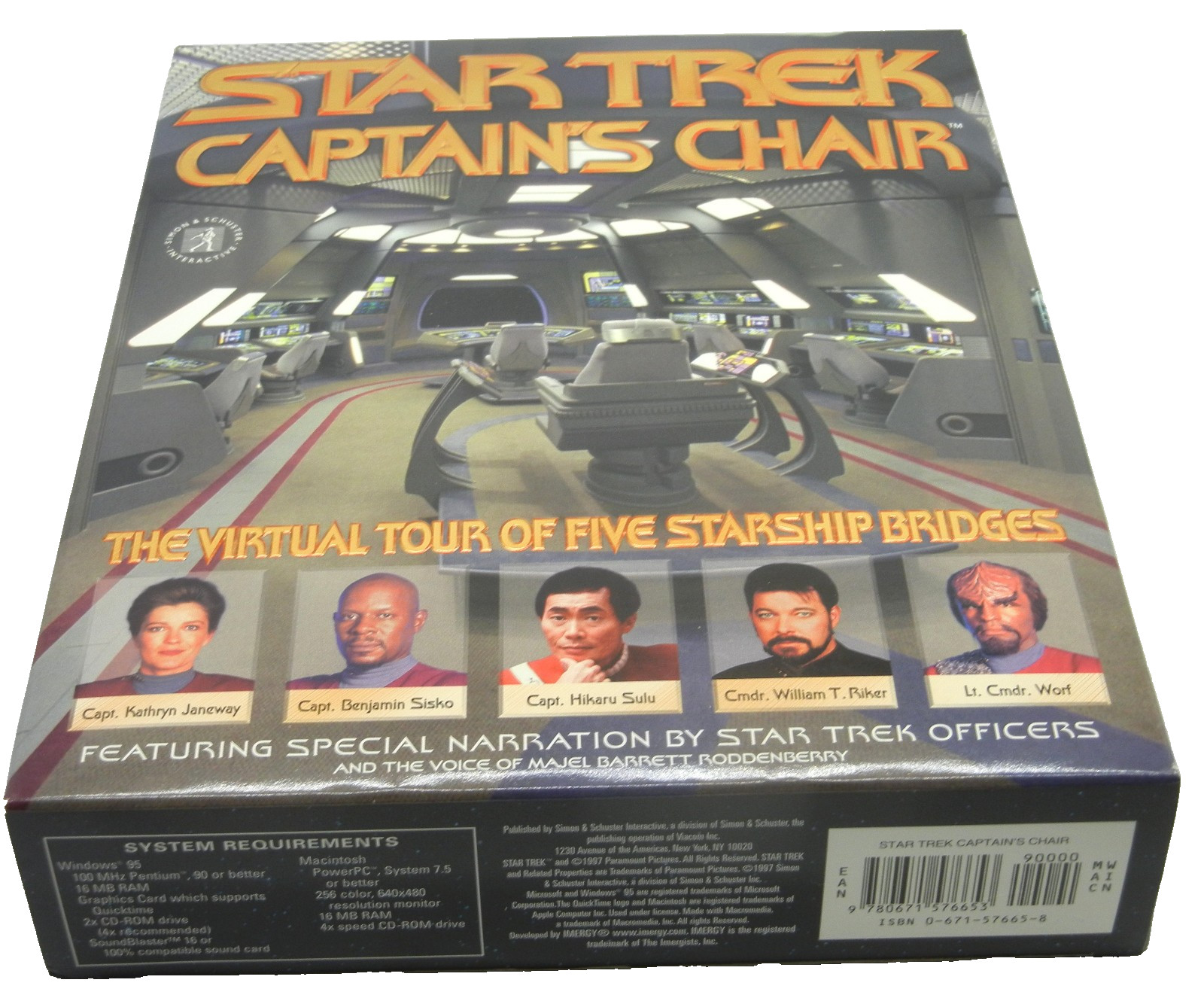 Star Trek: Captain's Chair PC/MAC  USS Enterprise Deep Space Ship Decks Views CD