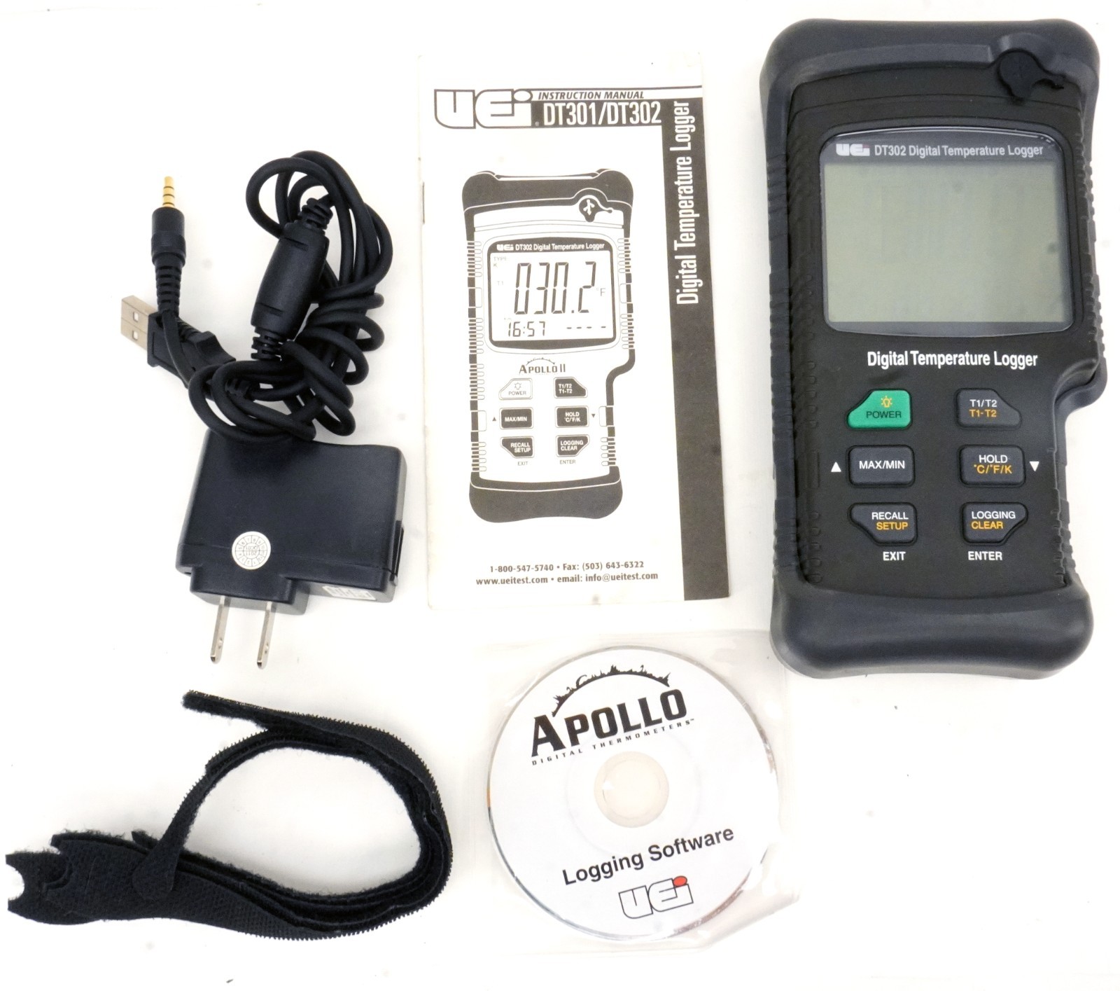 UEi Test Instruments DT302 Dual Input Digital Temperature Logger Apollo II