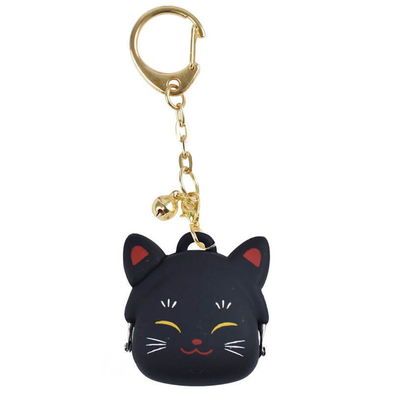 PG Design Pochibit Japan Black Maneki Neko Coin & Chip Case