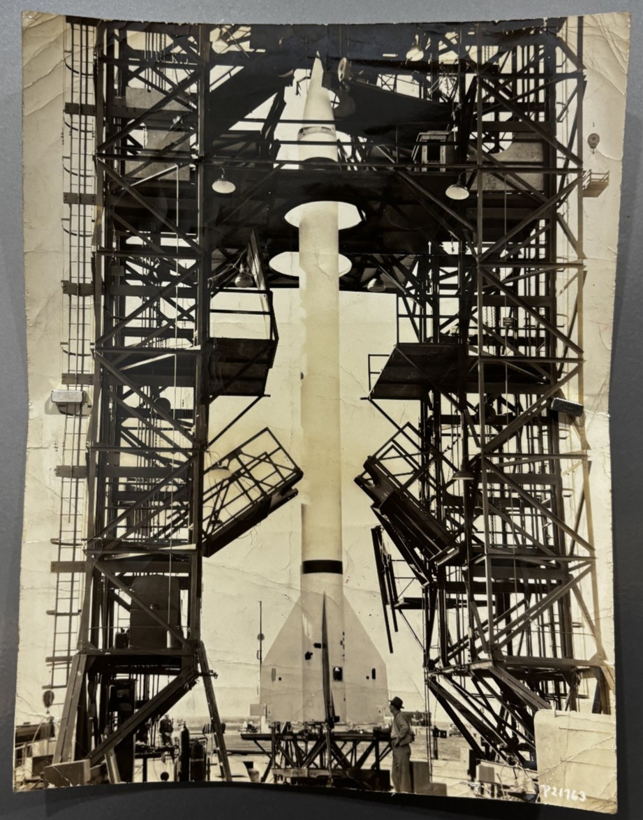 Vintage 1949 Viking Rocket White Sands Proving Ground Glenn L. Martin Photograph