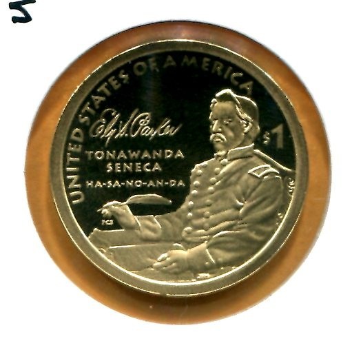Gem 2022-S Proof Native American Dollar - Tonowanda Seneca Reverse
