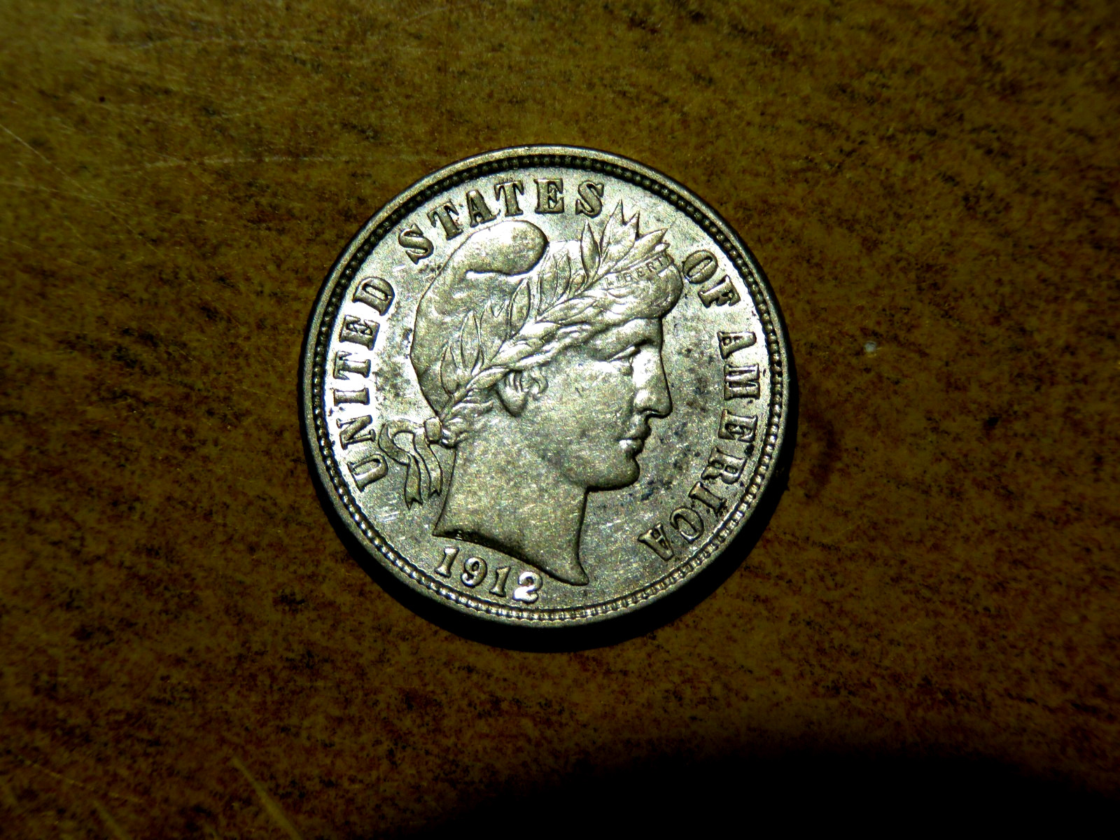 Nice AU/BU 1912-D Barber Silver Dime - Better Date B28