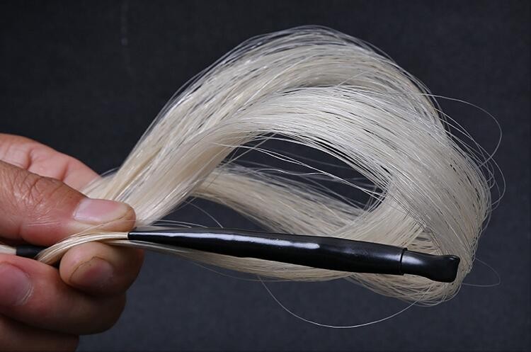 32'' Length Natural White Horse Mongolia Tail Viola Cello Erhu Bow Hairs