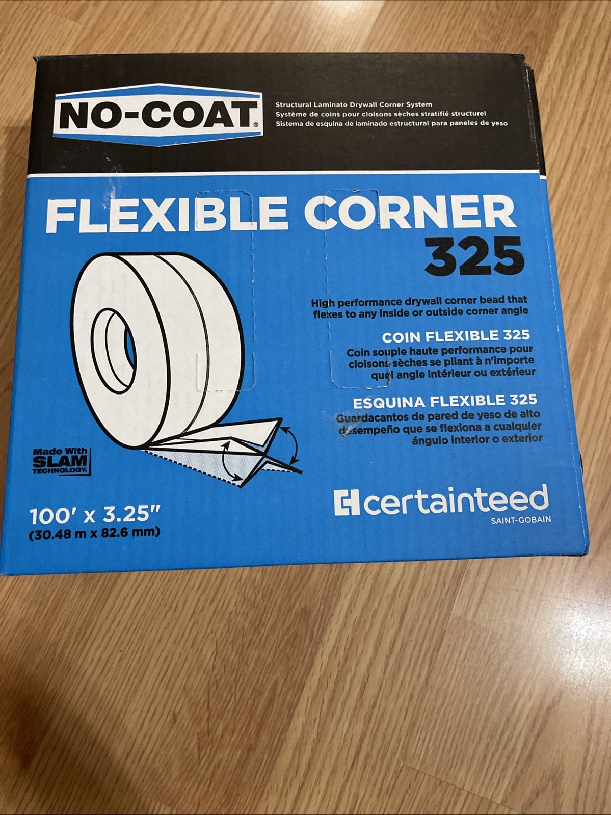 No-Coat Flexible Corner Drywall 325 3.25" x 100' Roll