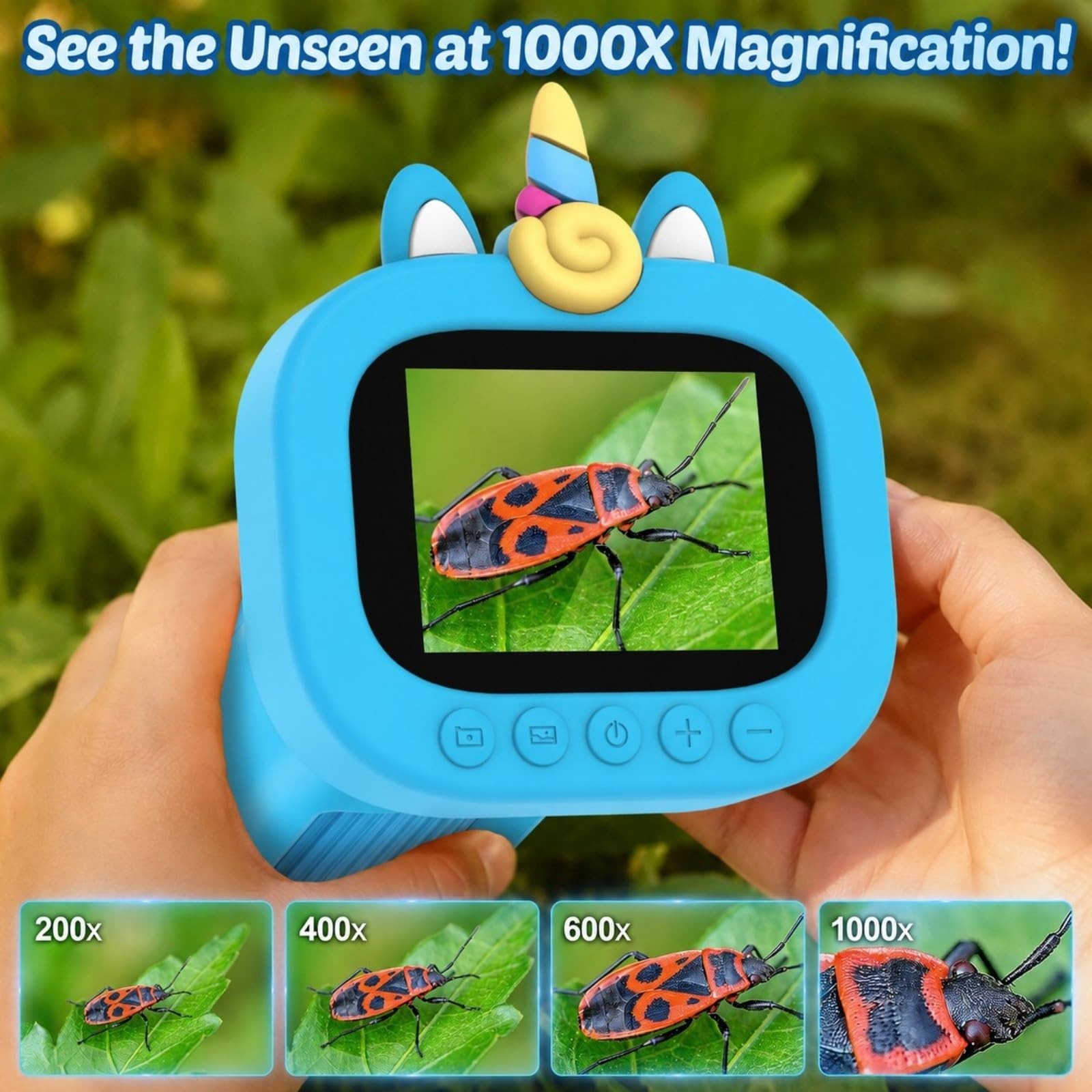 Portable Handheld Digital Microscope for Kids - Mini Digital Kids Microscope Kit