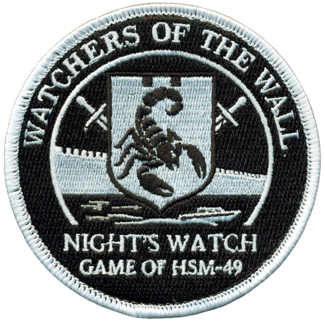 USN HELICOPTER MARITIME STRIKE SQUADRON 49 (HSM-49) NIGHT'S WATCH PATCH