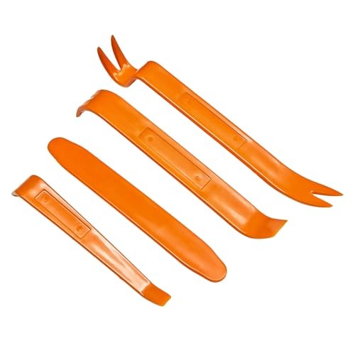 4 PCS Car Door Clip Panel Trim Removal Tool Kit, No-Scratch Plastic Pry Tool