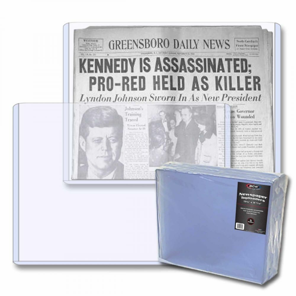 3 packs of 5 (15) BCW 13" x 11" Newspaper Topload Holders