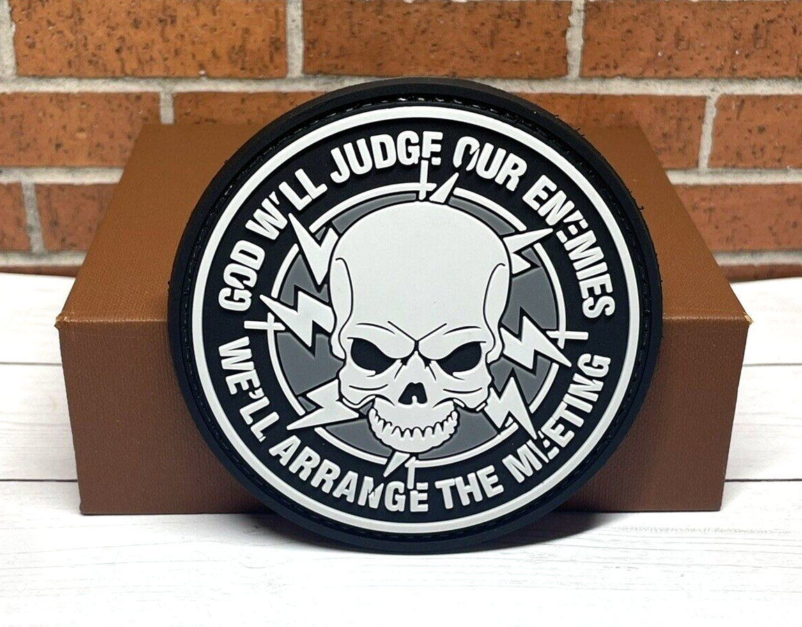 PVC Tactical Morale Patch - Punisher Skull Patch - Hook Back Gun Patch