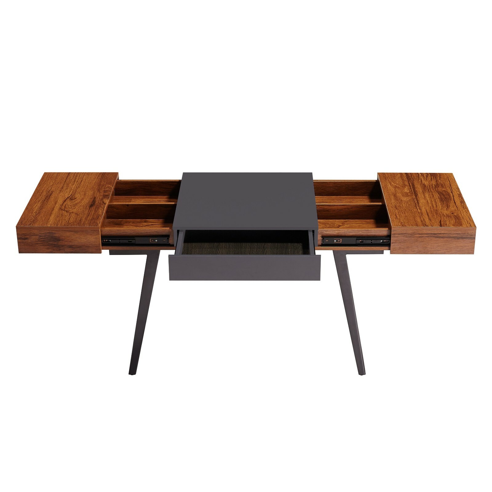Techni Mobili Writing Desk Workstation w/ Multi-Storages & Pull-Out Front Drawer