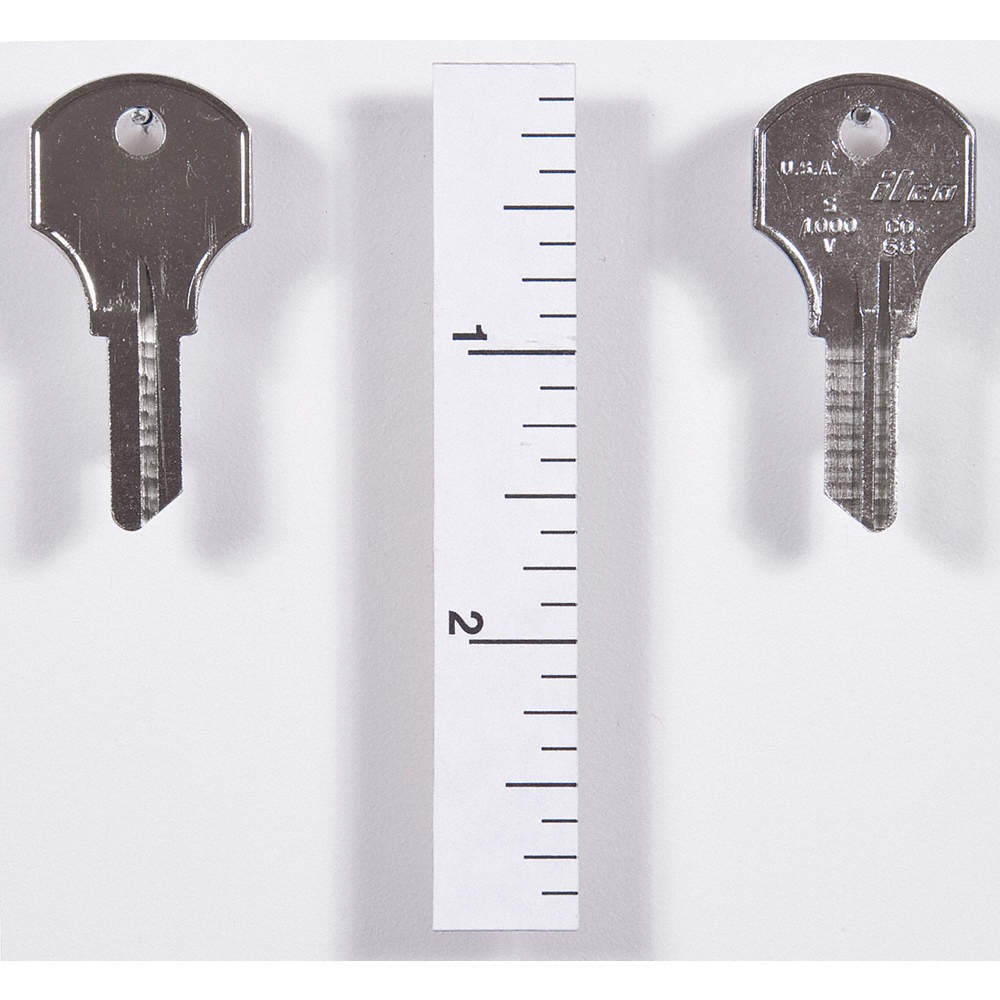 KABA ILCO S1000V-CO68 Key Blank, CO68,Brass, PK10 2GVJ4