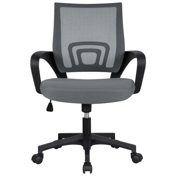 Adjustable Height Mid Back Mesh Swivel Office Chair with Armrests Computer Chair