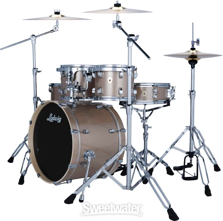 Ludwig Evolution 5-piece Complete Drum Set - Prosecco Sparkle